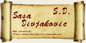 Saša Divjaković vizit kartica